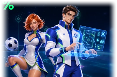 Sportowa para z hologramem taktycznym